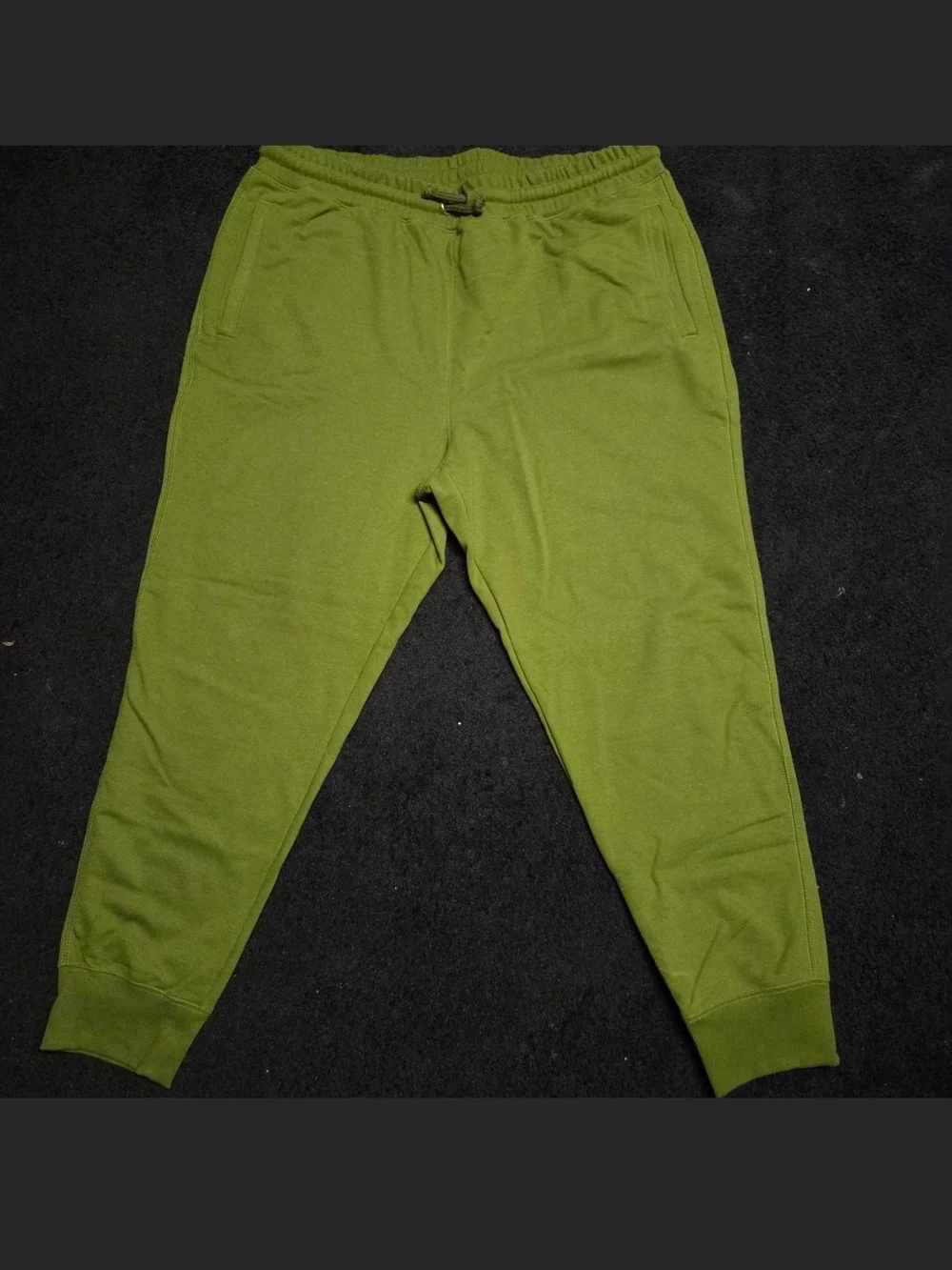 The North Face Olive Green Sweatpants with Logo Tag